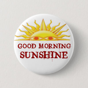 Badge Rond 5 Cm Soleil du bon matin