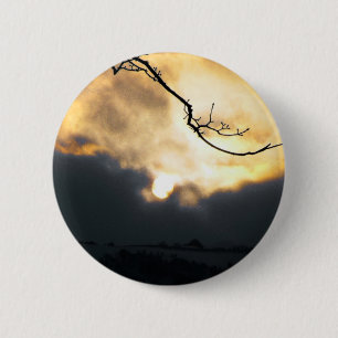 Badge Rond 5 Cm Soleil hivernal