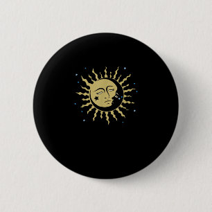 Badge Rond 5 Cm Soleil Lune Avec 90s Sorcière Whimsigoth esthétiqu