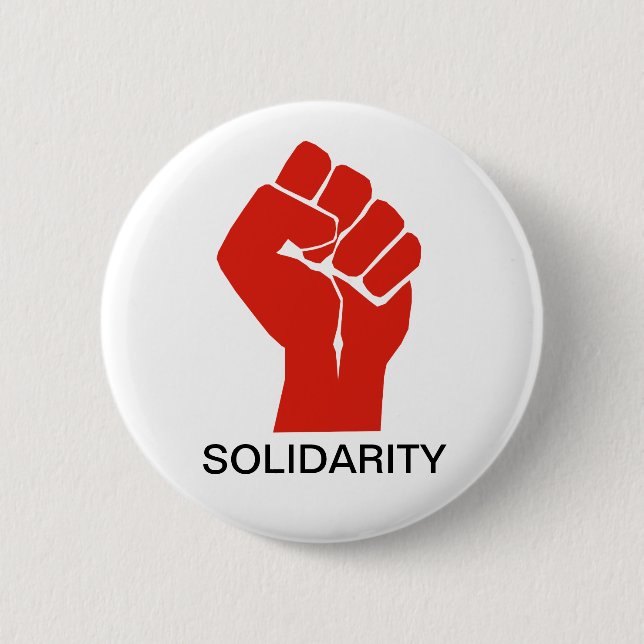 Badge Rond 5 Cm Solidarité avec les syndicats du Wisconsin (Devant)