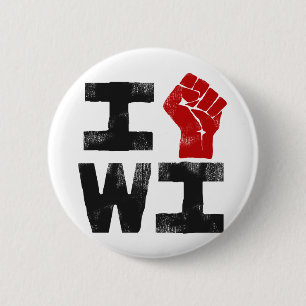 Badge Rond 5 Cm Solidarité du Wisconsin