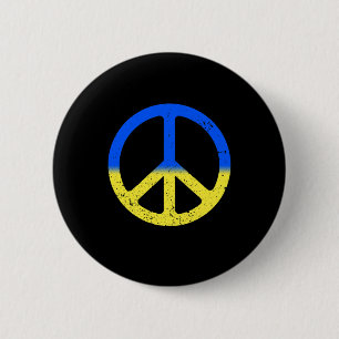 Badge Rond 5 Cm Solidarité et paix pour l'Ukraine en tant que paix