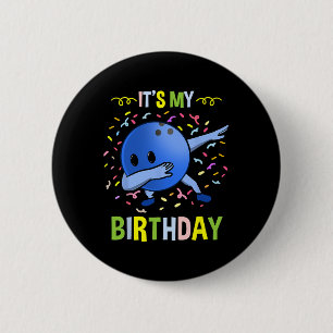 Badge Rond 5 Cm Son Anniversaire Bowling Byll