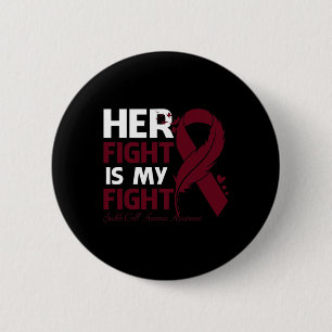 Badge Rond 5 Cm Son Combat Est Mon Combat Contre L'Anémie Cellulai