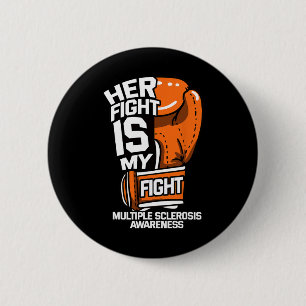 Badge Rond 5 Cm Son Combat Est Mon Combat La Sclérose Multiples Or