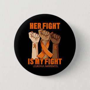 Badge Rond 5 Cm Son combat est mon combat Leucémie Sensibilisation