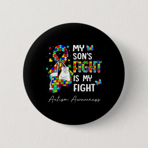 Badge Rond 5 Cm Son Combat Est Mon Combat Mon Fils Sensibilisation
