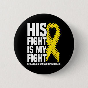 Badge Rond 5 Cm Son Combat Est Mon Combat Ruban Enfant Cancer Sens