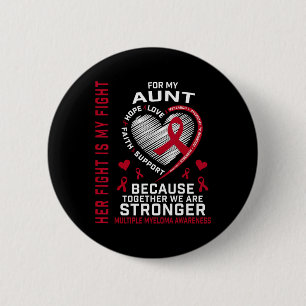 Badge Rond 5 Cm Son combat est mon combat Tante Sensibilisation au