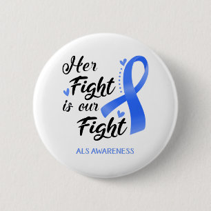 Badge Rond 5 Cm Son combat est notre combat Sensibilisation à la S