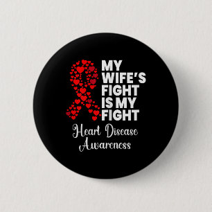 Badge Rond 5 Cm Son Combat Mon Combat Maladie Cardiaque Survivant