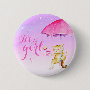Badge Rond 5 Cm Son un nouveau genre de douche de chat de bébé d