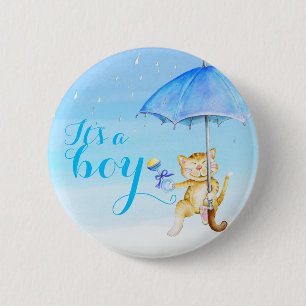 Badge Rond 5 Cm Son un nouveau genre de douche de chat de bébé de