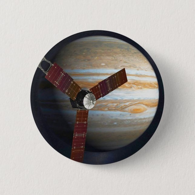 Badge Rond 5 Cm Sonde de Jupiter (Devant)