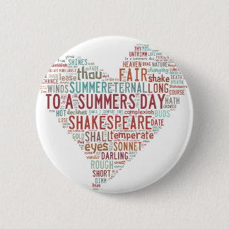 Badge Rond 5 Cm Sonnet 18 de Shakespeare
