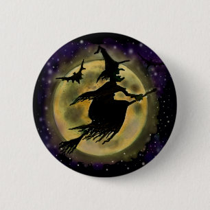 Badge Rond 5 Cm Sorcière