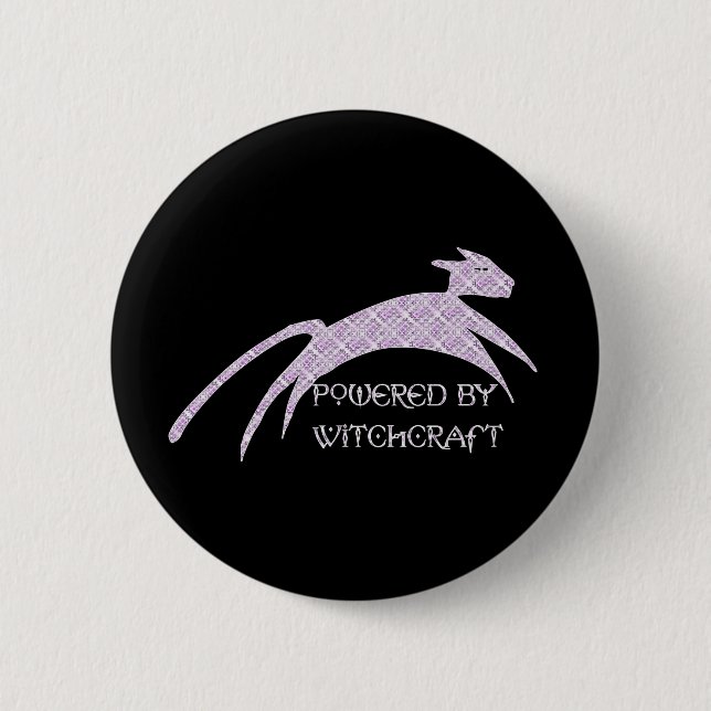 Badge Rond 5 Cm Sorcière actionnée (Devant)