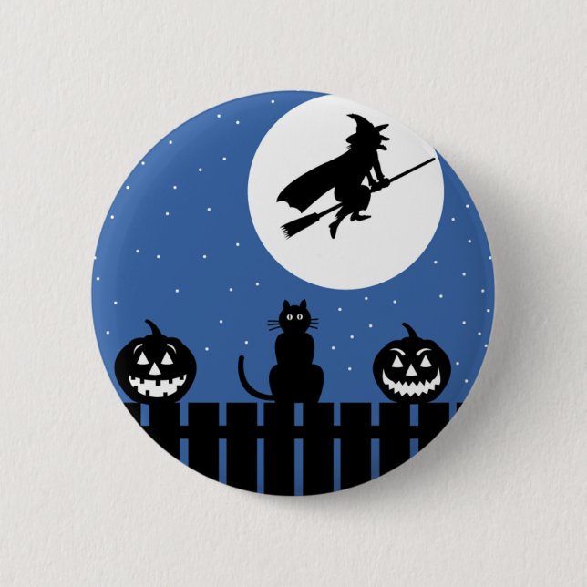 Badge Rond 5 Cm Sorcière de Halloween (Devant)