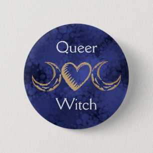 Badge Rond 5 Cm Sorcière Queer