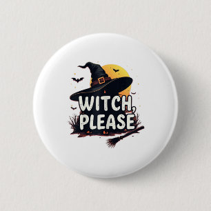 Badge Rond 5 Cm Sorcière S'Il Vous Plaît