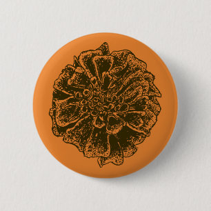 Badge Rond 5 Cm Souci flower power