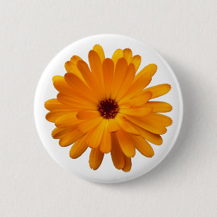 Badge Rond 5 Cm Souci orange