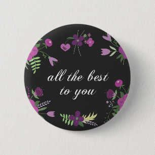 Badge Rond 5 Cm Souhaits meilleurs vous