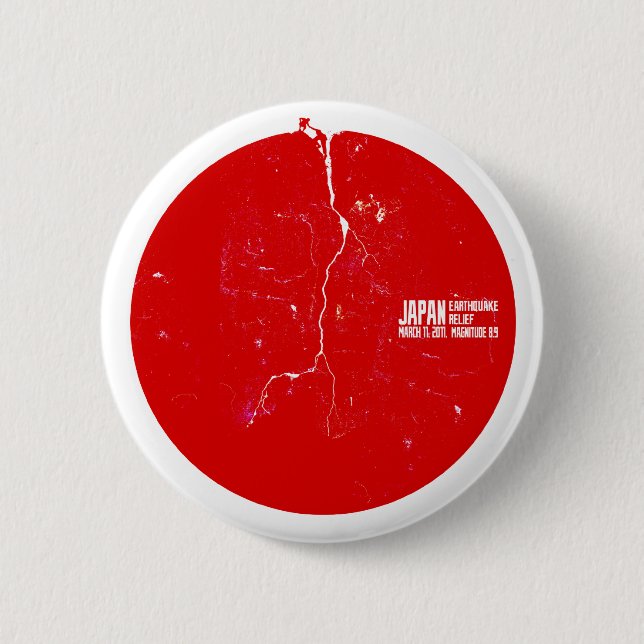 Badge Rond 5 Cm Soulagement du Japon (Devant)