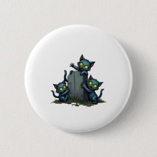 Badge Rond 5 Cm Soulèvement de Zombie Kitten