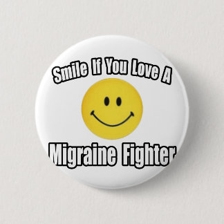 Badge Rond 5 Cm Souriez...Aimez un chasseur migraineux