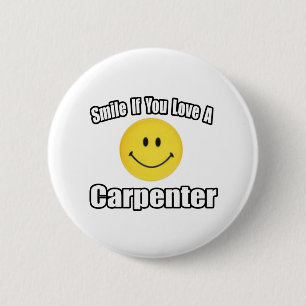 Badge Rond 5 Cm Souriez si vous aimez un charpentier