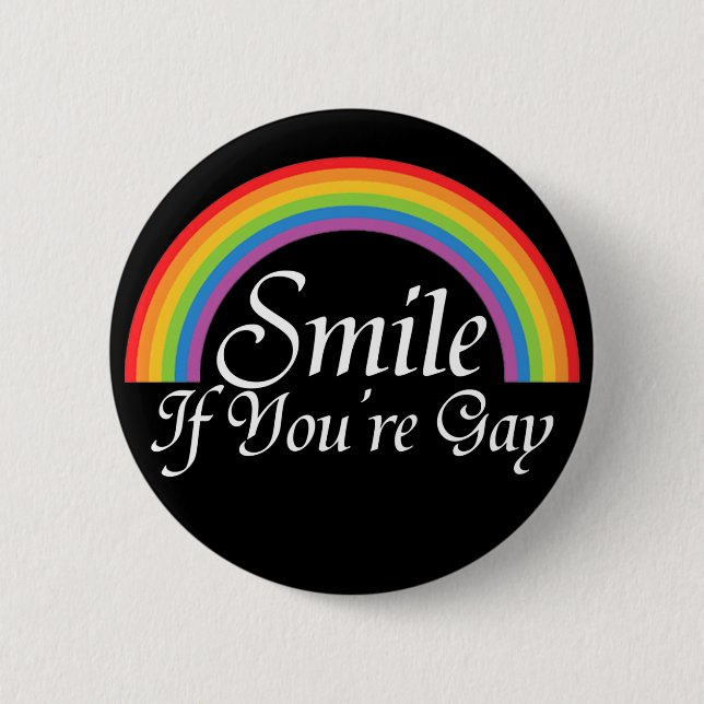Badge Rond 5 Cm Souriez si vous êtes gay (Devant)