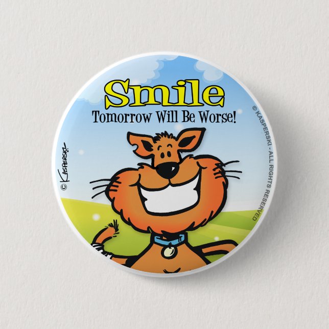 Badge Rond 5 Cm Sourire (Devant)