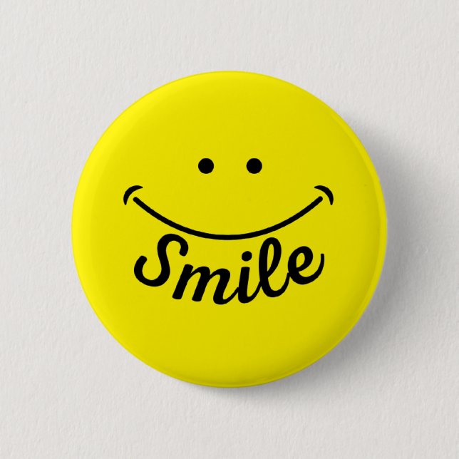 Badge Rond 5 Cm Sourire (Devant)