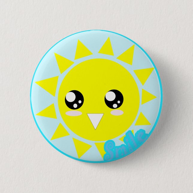 Badge Rond 5 Cm Sourire (Devant)