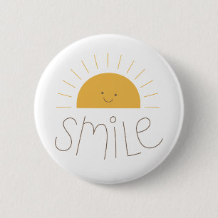 Badge Rond 5 Cm sourire ensoleillé