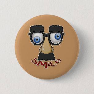 Badge Rond 5 Cm sourire grognon