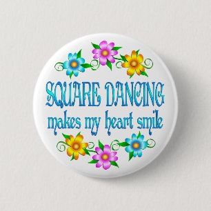 Badge Rond 5 Cm Sourires de danse carrée