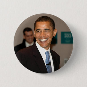 Badge Rond 5 Cm Sourires du Président Barack Obama