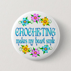 Badge Rond 5 Cm Sourires faisants du crochet
