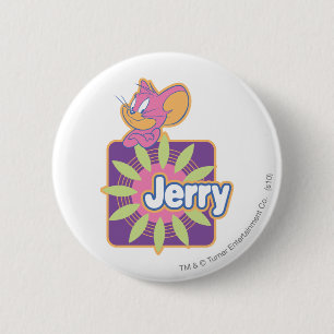 Badge Rond 5 Cm Souris de néon de Jerry