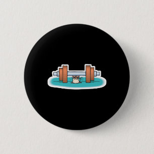 Badge Rond 5 Cm souris drôle de musculation