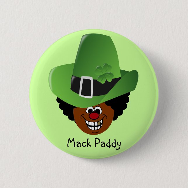 Badge Rond 5 Cm Souteneur lutin du jour de St Patrick (Devant)