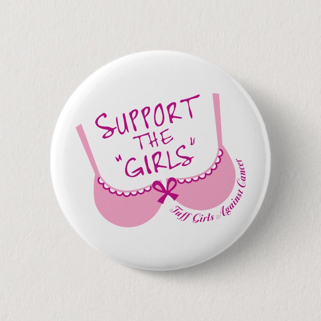 Badge Rond 5 Cm Soutenez les filles (Devant)