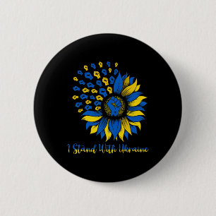 Badge Rond 5 Cm Soutenez L'Ukraine Je Prends Position Avec L'Ukrai