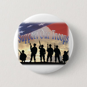 Badge Rond 5 Cm Soutenez nos soldats de troupes