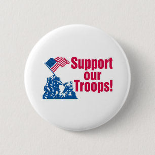 Badge Rond 5 Cm Soutenez nos troupes
