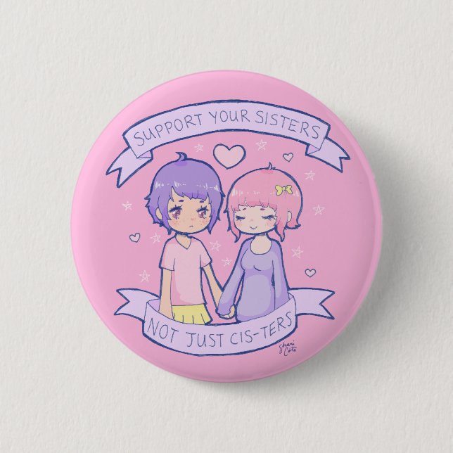 Badge Rond 5 Cm Soutenez vos soeurs (Devant)