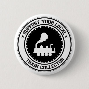 Badge Rond 5 Cm Soutenez votre collecteur de train local