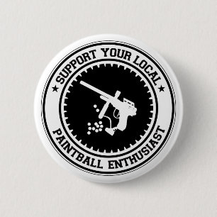 Badge Rond 5 Cm Soutenez votre enthousiaste local de Paintball